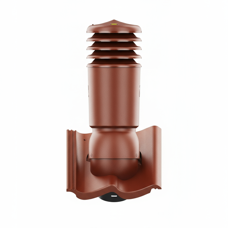 Kominek wentylacyjny IZOLOWANY do dachówki BAŁTYCKA/IKAST/SKAGEN KASZTANOWY fi125