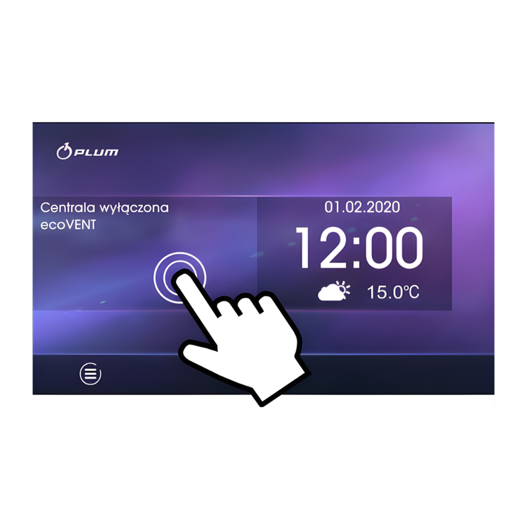 Sterownik Panel sterowania dotykowy ecoTOUCH do central serii HAVA