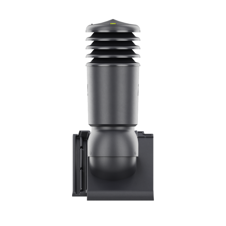 Kominek wentylacyjny IZOLOWANY do dachówki BERGAMO ANTRACYT ANGOBA fi125