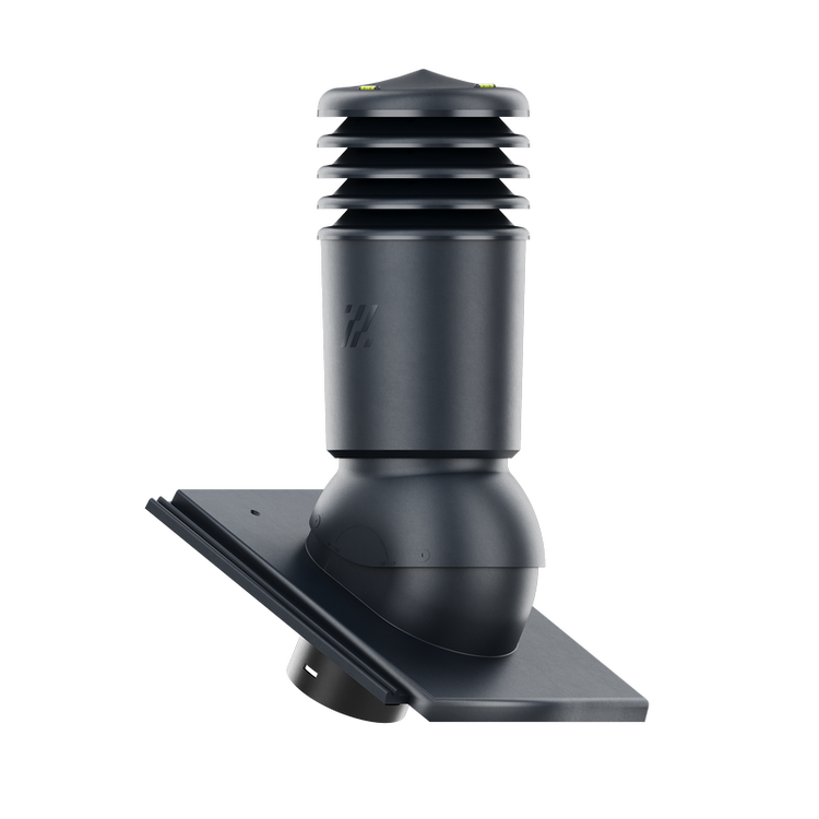 Kominek wentylacyjny IZOLOWANY do dachówki TEVIVA SZARY KRYSZTAŁ CISAR fi150