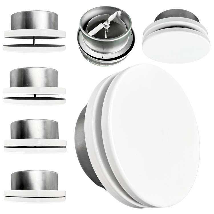 ANEMOSTAT nawiewno wywiewny tłumiący fi125 + ramka montażowa