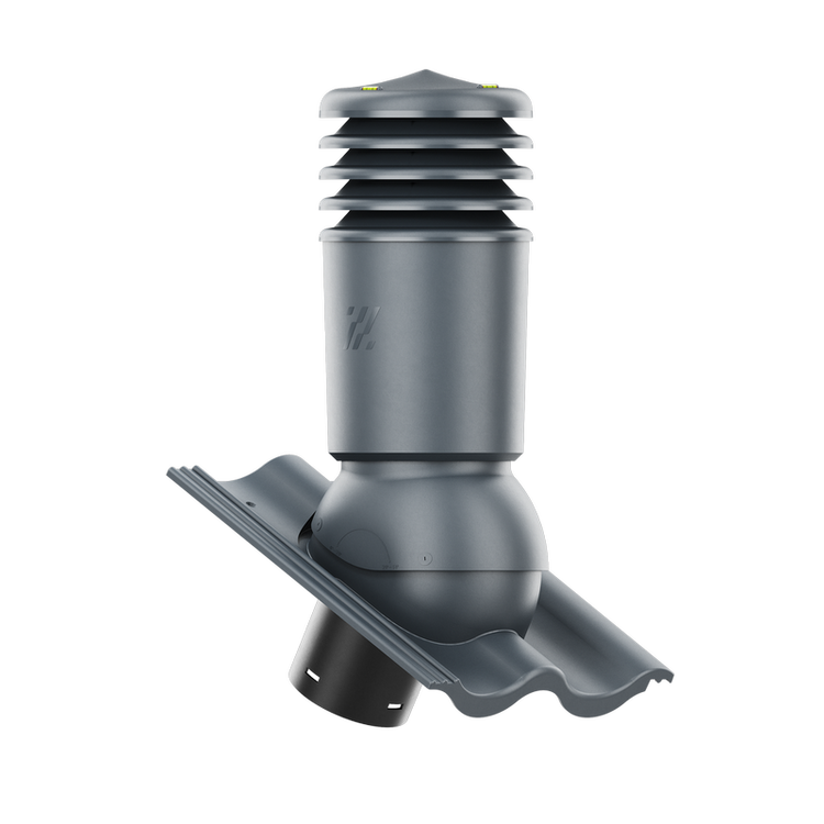 Kominek wentylacyjny IZOLOWANY do dachówki PALEMA NIEBIESKI/ANTRACYT fi150