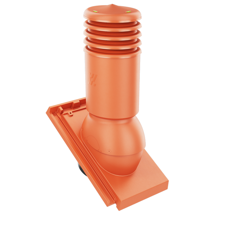 Kominek wentylacyjny IZOLOWANY do dachówki DOMINO CZERWIEŃ NATURALNA fi150