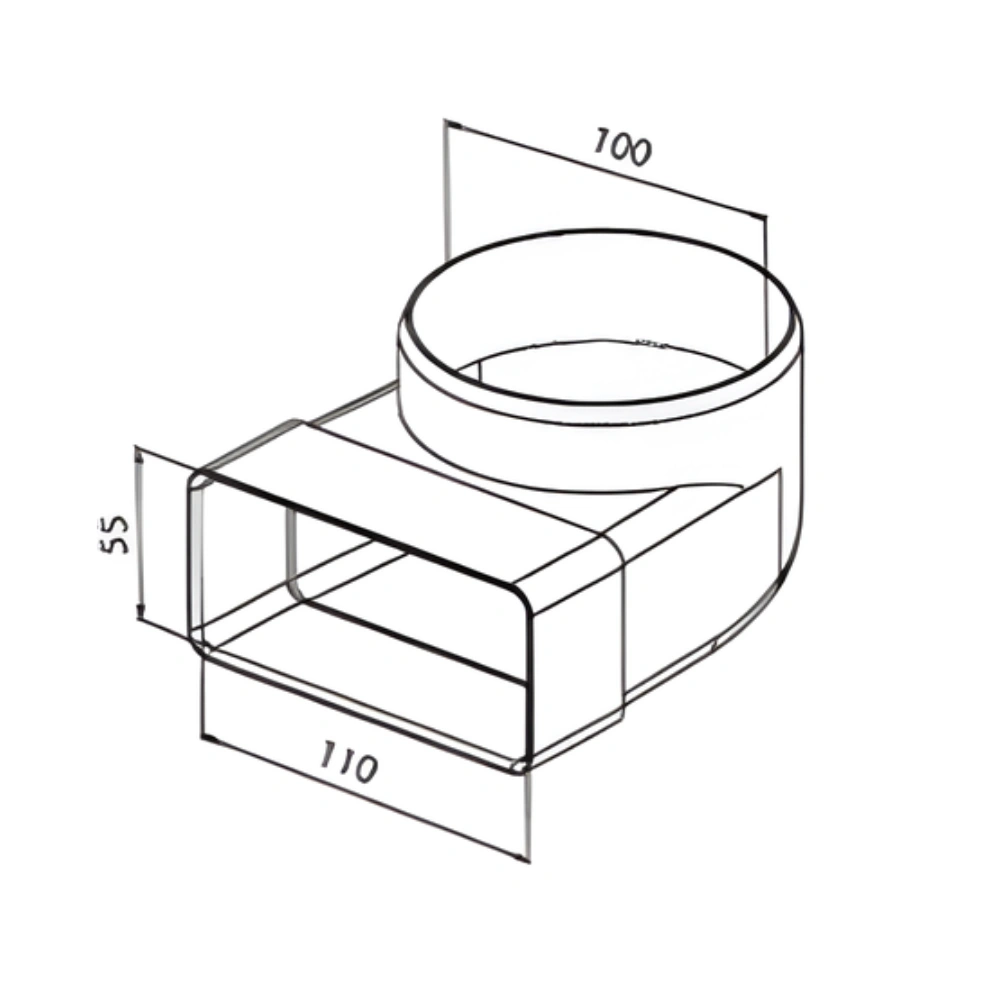 Kolano łącznikowe zmienne 110x55 / śr.100 pionowe pol_pl_Kolano-lacznikowe-zmienne-110x55-sr-100-pionowe-5906_4