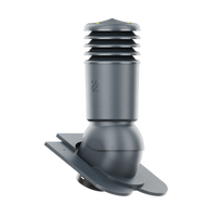 Kominek wentylacyjny IZOLOWANY do dachówki KARPIÓWKI CIEMNY GRAFIT RAL 7016 fi150