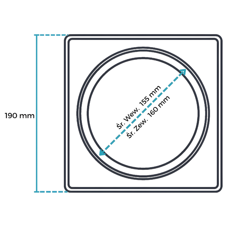 Adapter wpust kominowy FLATLINE BASIC okrągły fi150