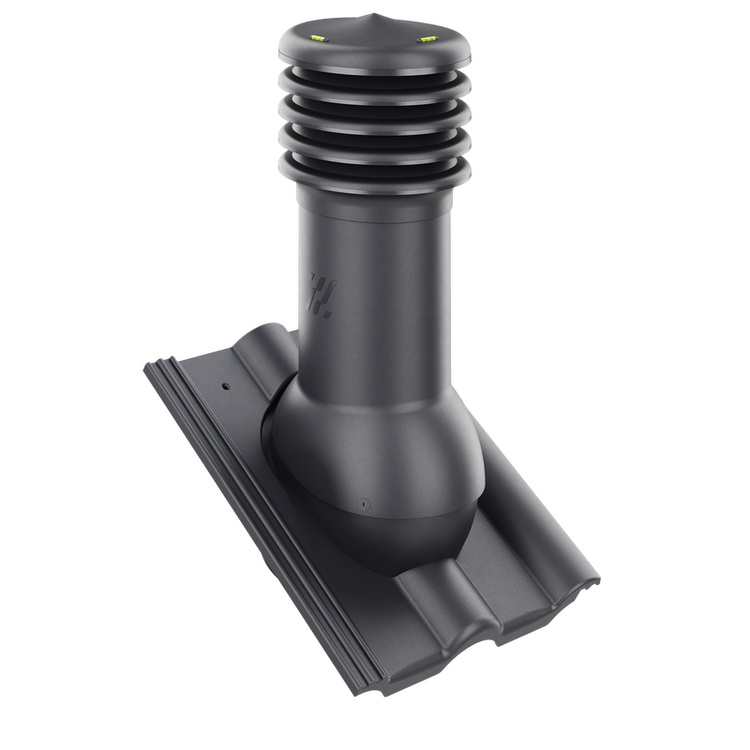 Kominek wentylacyjny do dachówki HEIDELBERG PLANAR GRAFITOWY fi125