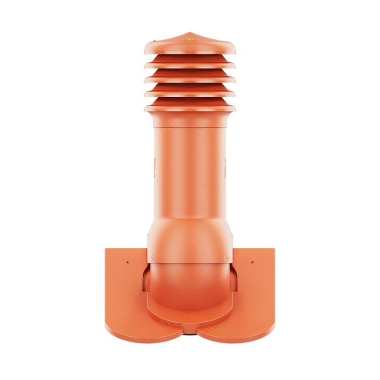 Kominek wentylacyjny do dachówki KARPIÓWKI CEGLASTY RAL 8004 fi150