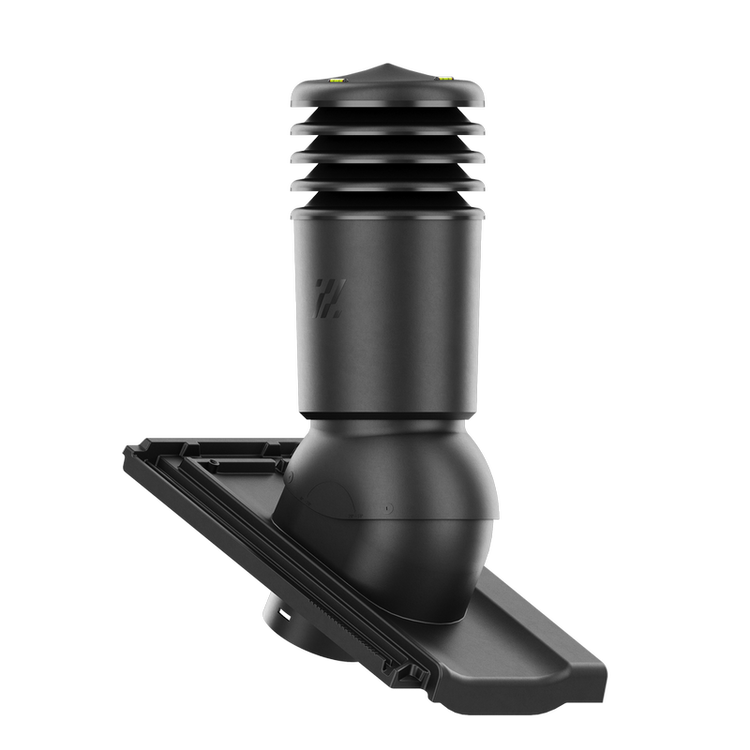 Kominek wentylacyjny IZOLOWANY do dachówki KODA ANTRACYT/CZARNA ANGOBA fi125