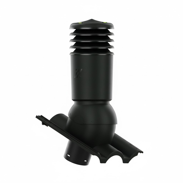 Kominek wentylacyjny IZOLOWANY do dachówki TAUNUS PFANNE (GRECKA)/ TERRAN DANUBIA CIEMNY GRAFIT fi125