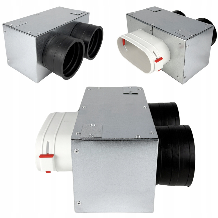 Redukcja 52x117 / fi 75 Przejście System Owalny FLAT na 2x75 mm