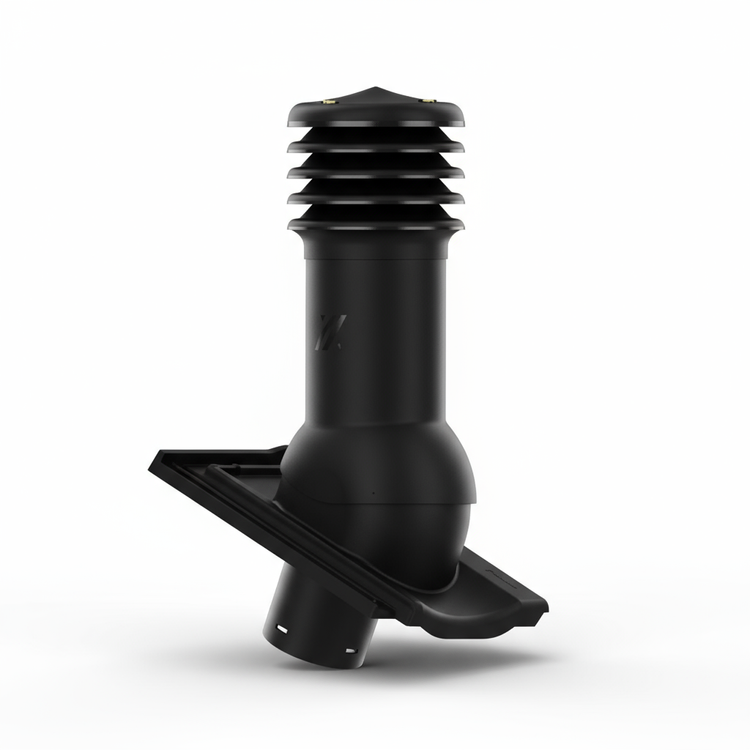 Kominek wentylacyjny do dachówki STODO/CONTITION 12 CZARNA ANGOBA/GLAZURA AMADEUS CZARNA fi150