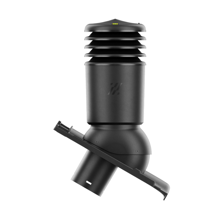 Kominek wentylacyjny IZOLOWANY do dachówki RUBIN 9V CZARNA GLAZURA BŁYSZCZĄCA fi125