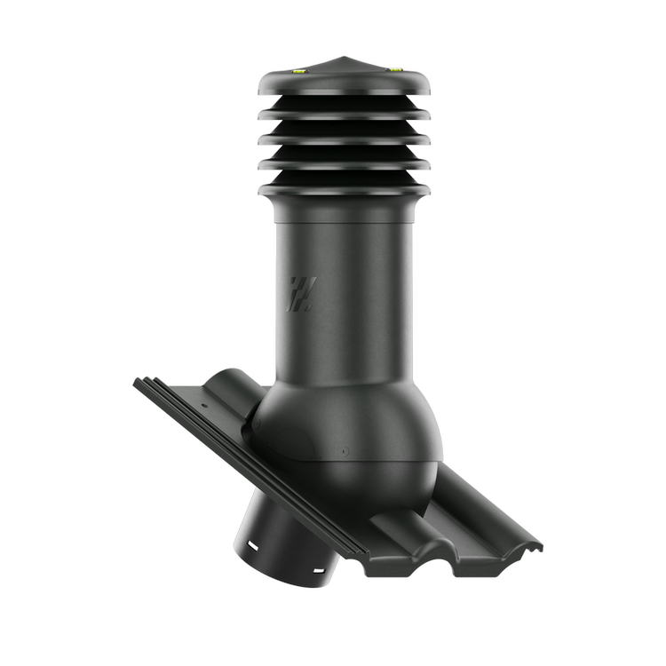 Kominek wentylacyjny do dachówki ROMAŃSKA GRAFITOWY LUMINO/CISAR fi125