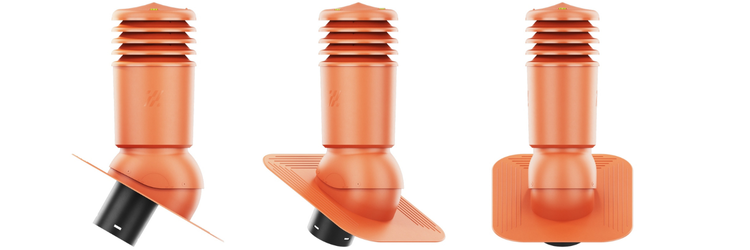 Kominek Wentylacyjny IZOLOWANY WYRZUTNIA fi150mm pod gont/pape ZIELONY RAL 6020