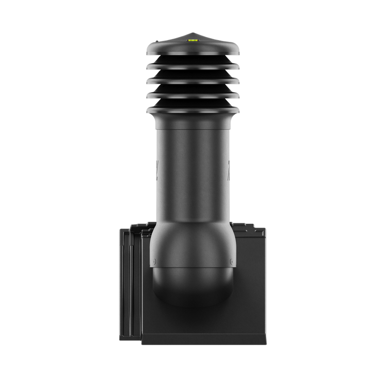 Kominek wentylacyjny do dachówki OREA 9 CZARNA ANGOBA SZLACHETNA fi125