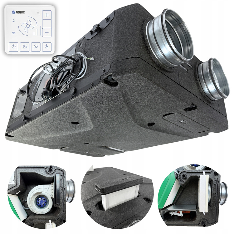 REKUPERATOR Centrala Blauberg VENTS Reneo D 240 - Nagrzewnica + STEROWNIK