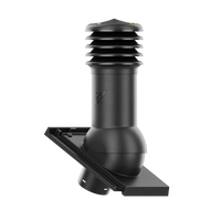 Kominek wentylacyjny do dachówki DOMINO CZARNA/MATOWA GLAZURA fi150