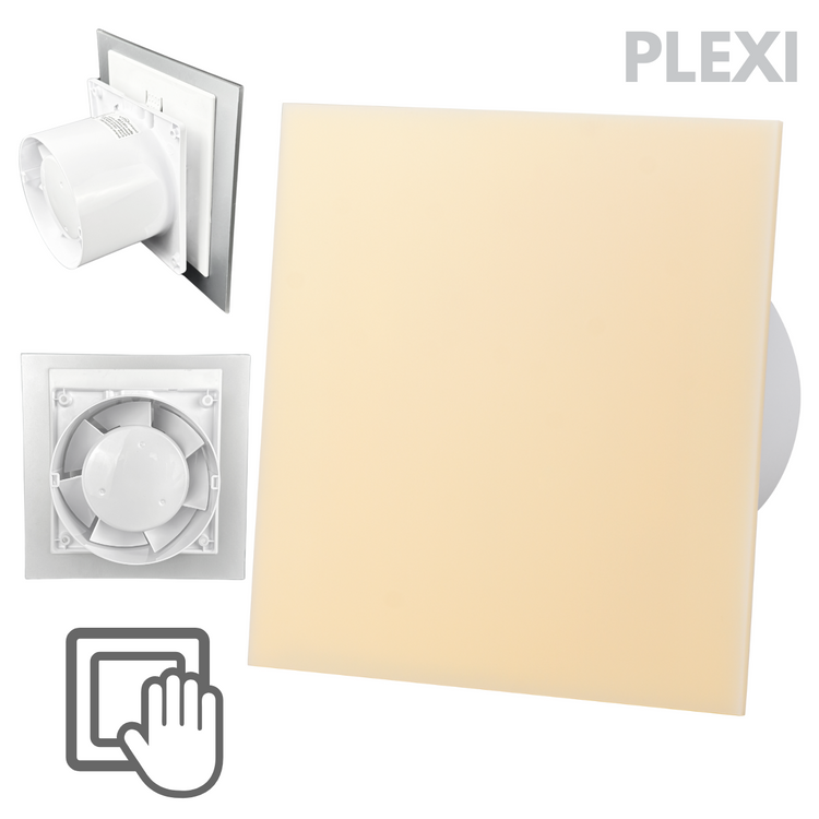 Wentylator łazienkowy dRim fi125 (S) + FRONT PP Beżowy