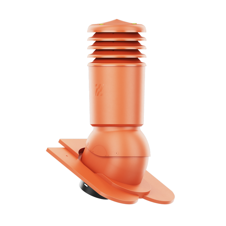 Kominek wentylacyjny IZOLOWANY do dachówki KARPIÓWKI CEGLASTY RAL 8004 fi125