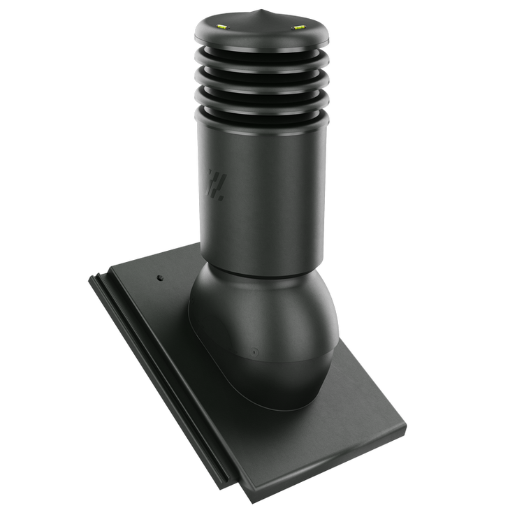 Kominek wentylacyjny IZOLOWANY do dachówki TEVIVA GRAFITOWY CISAR fi150