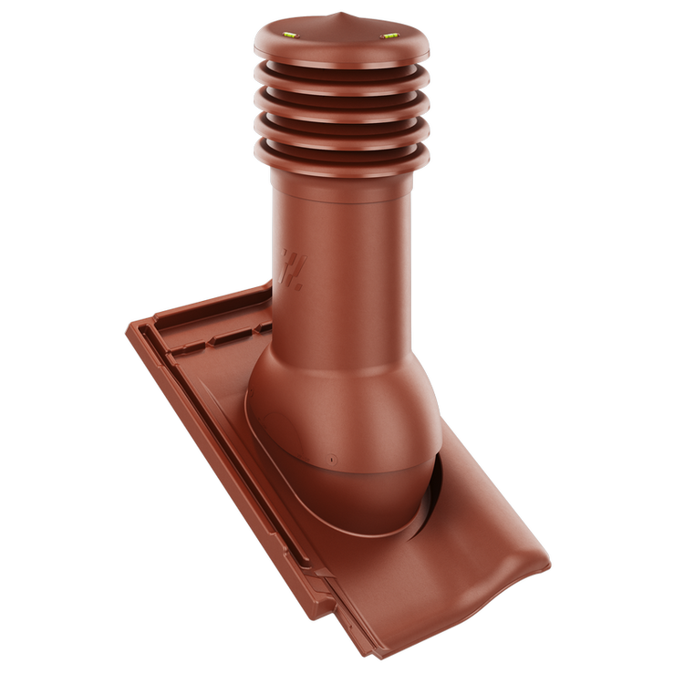 Kominek wentylacyjny do dachówki RUBIN 9V KASZTANOWA GLAZURA fi150