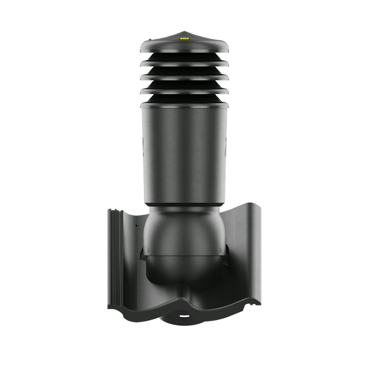 Kominek wentylacyjny IZOLOWANY do dachówki BAŁTYCKA/IKAST/SKAGEN GRAFITOWY fi150