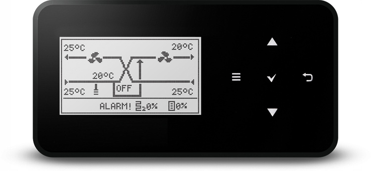 Rekuperator podwieszany HAVA P 600 z nagrzewnicą wstępną