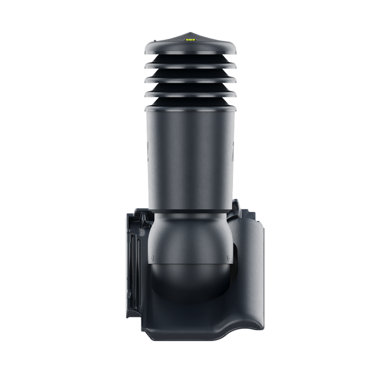 Kominek wentylacyjny IZOLOWANY do dachówki PIEMONT ANTRACYT/GRAFIT ANGOBA fi150