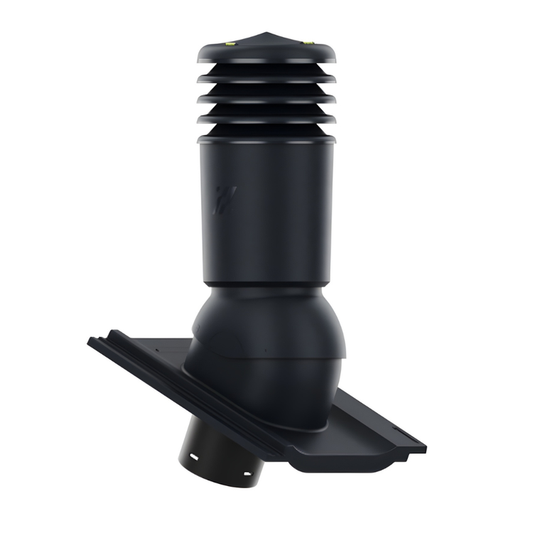 Kominek wentylacyjny IZOLOWANY do dachówki KIOTO GRAFIT DURATOP fi125