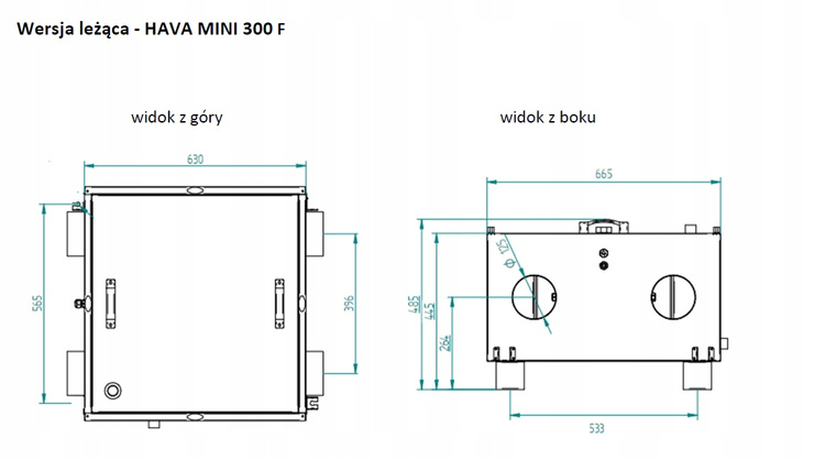 Rekuperator HAVA Mini z Nagrzewnicą wstępną