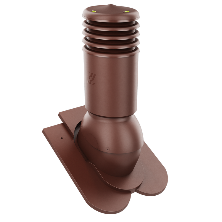 Kominek wentylacyjny IZOLOWANY do dachówki KARPIÓWKI BRĄZOWY RAL 8017 fi125