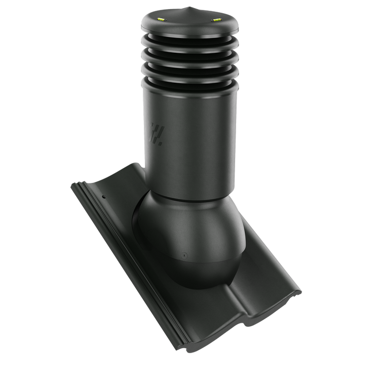 Kominek wentylacyjny IZOLOWANY do dachówki BAŁTYCKA/IKAST/SKAGEN GRAFITOWY fi125