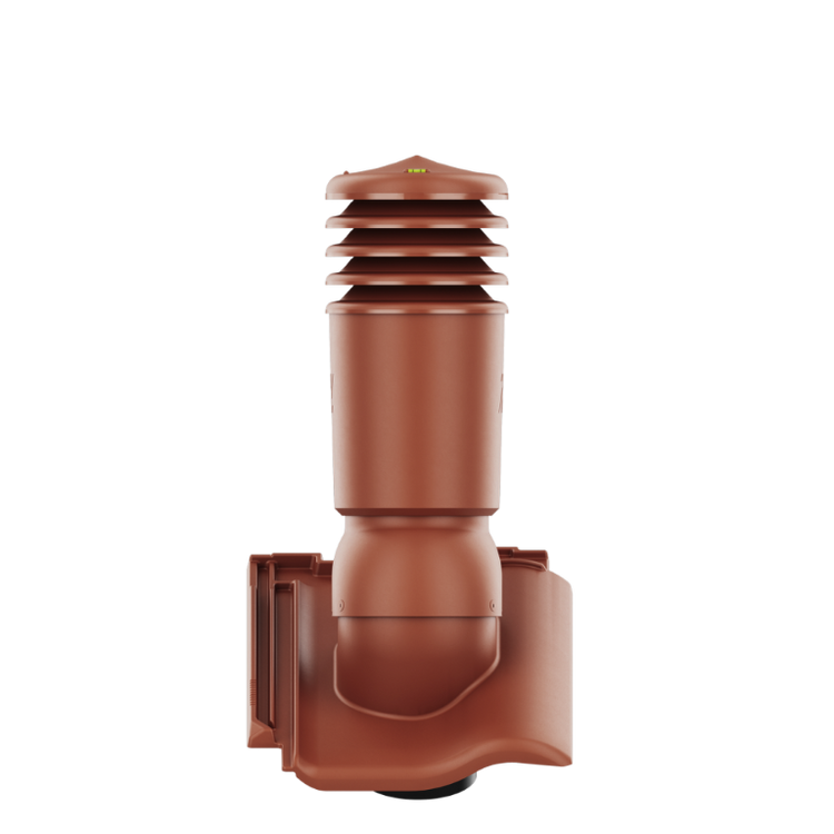 Kominek wentylacyjny IZOLOWANY do dachówki NIBRA F8 1/2 CZARNY fi150