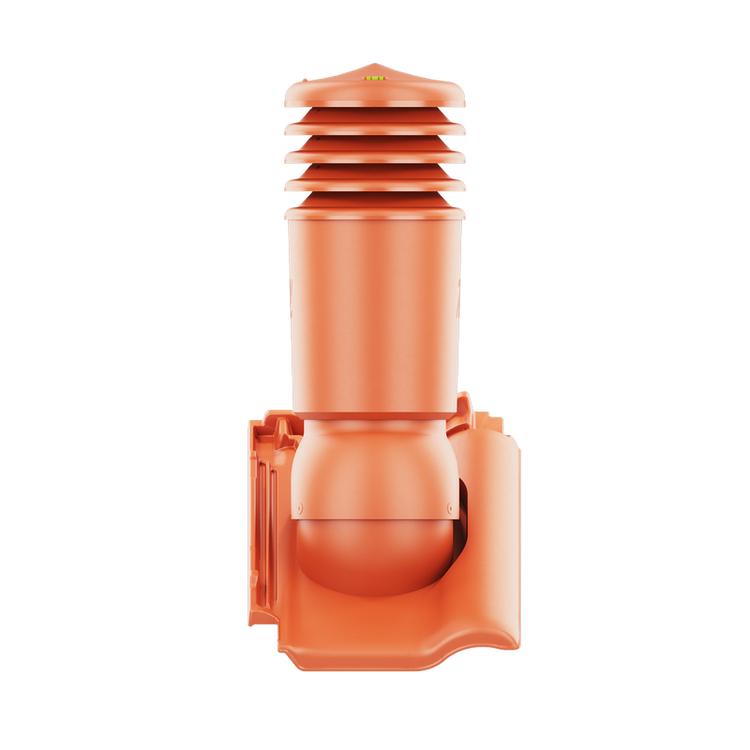 Kominek wentylacyjny IZOLOWANY do dachówki PIEMONT NATURALNA CZERWONA/MIEDZIANA ANGOBA fi150