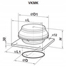 Wentylator dachowy VKMK 250 1310m3/h