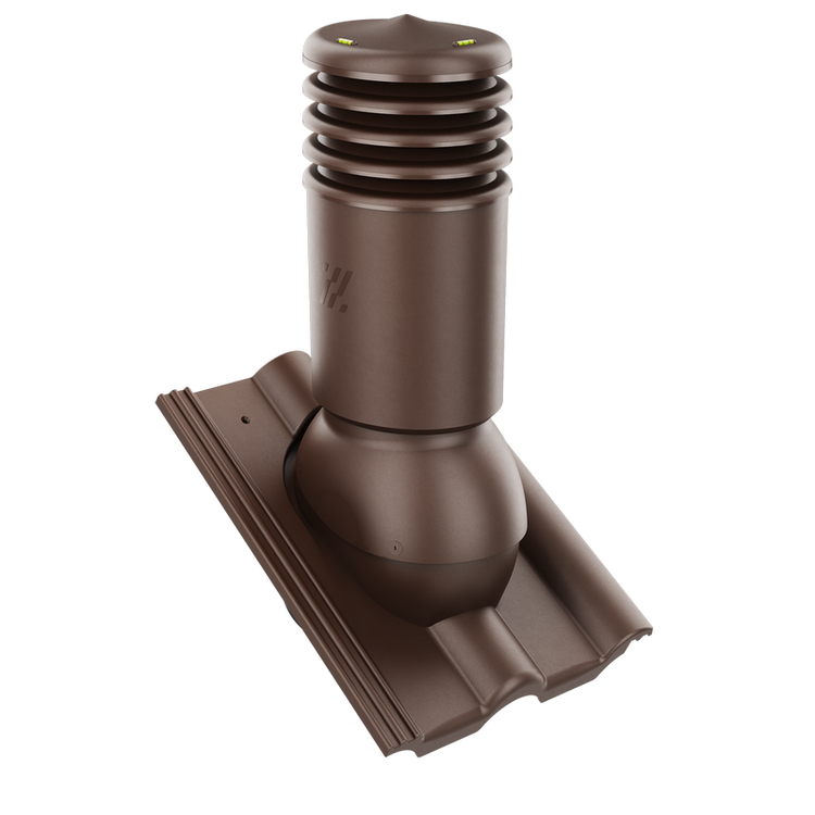 Kominek wentylacyjny IZOLOWANY do dachówki ROMAŃSKA BRĄZOWY LUMINO fi125