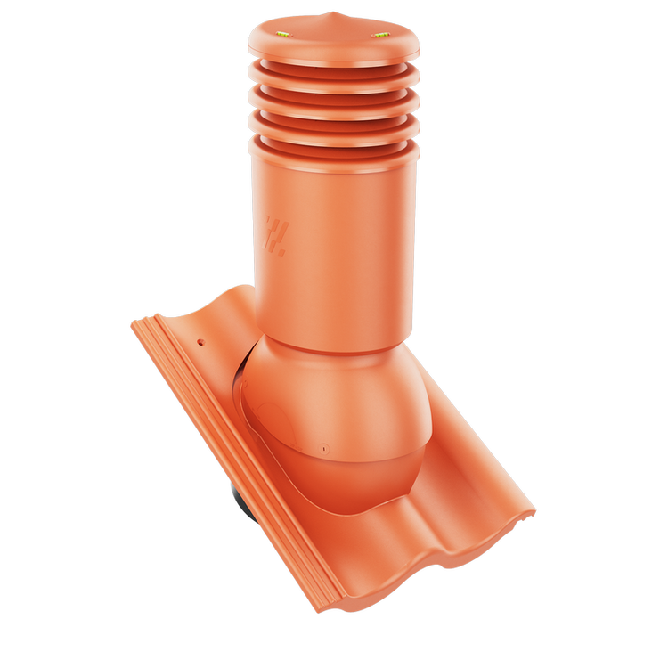 Kominek wentylacyjny IZOLOWANY do dachówki PALEMA CEGLASTY/MIEDZIANY/KASZTANOWY fi125