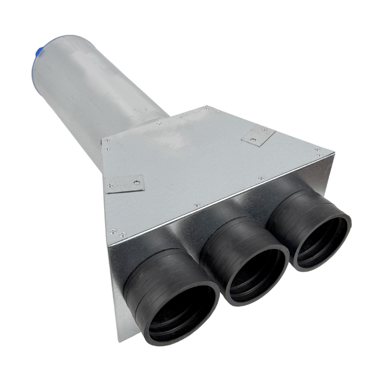 SKRZYNKA ROZPRĘŻNA PRZELOTOWA 3x75mm fi 125 OCYNK GUMA FLEX REKUPERACJA