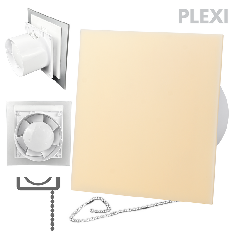 Wentylator łazienkowy dRim fi100 (PS) + FRONT PP Beżowy