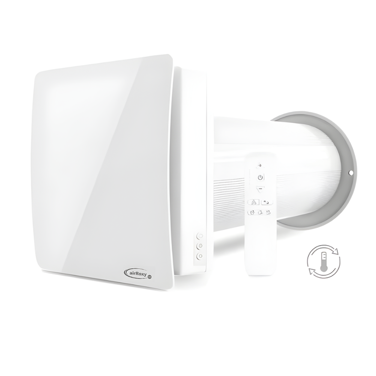 Rekuperator Ścienny Decentralny airRoxy aRheat + pilot sterujący / Ø125 mm 60 m3/h