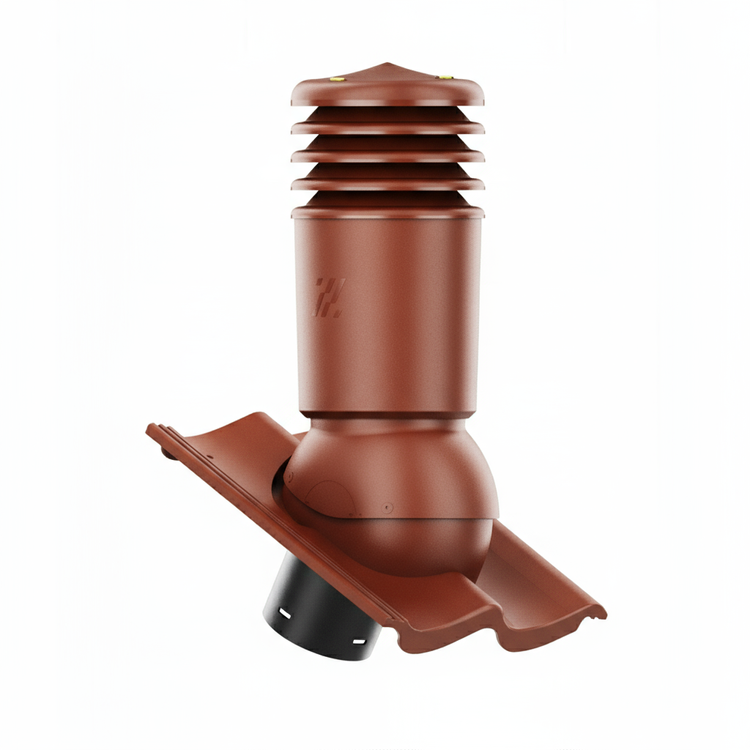 Kominek wentylacyjny IZOLOWANY do dachówki BAŁTYCKA/IKAST/SKAGEN KASZTANOWY fi150