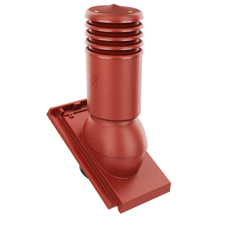 Kominek wentylacyjny IZOLOWANY do dachówki DOMINO CZERWIEŃ WINNA fi125
