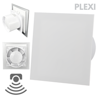 Wentylator łazienkowy dRim fi125 (RMS) + FRONT PP Biały mat