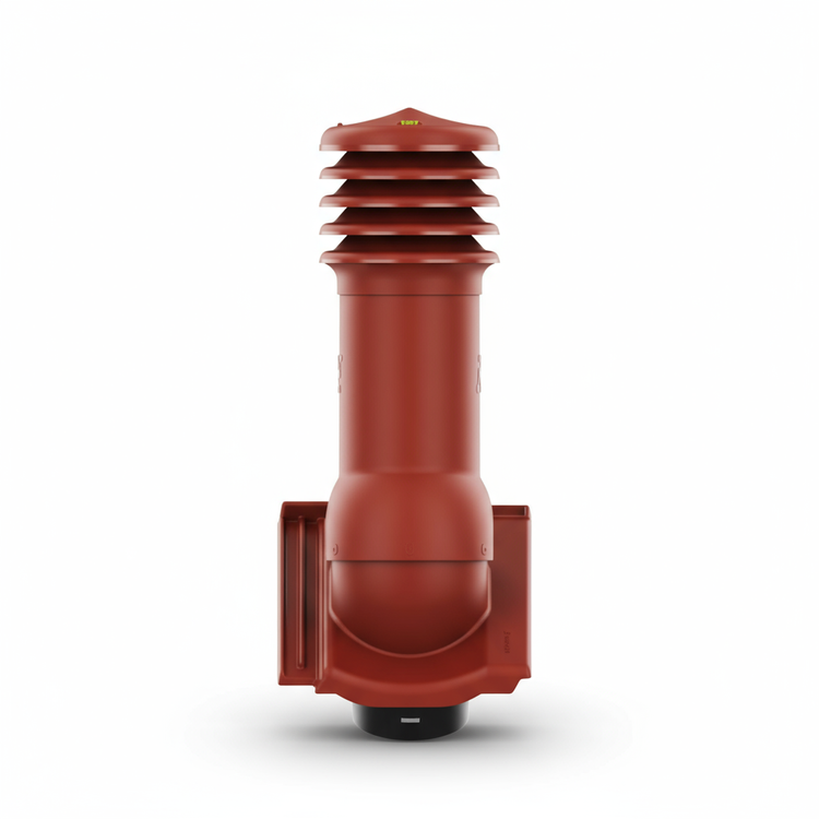 Kominek wentylacyjny do dachówki CANTUS CZERWIEŃ WINNA fi125