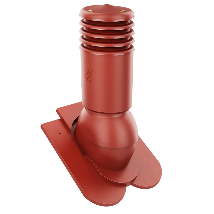 Kominek wentylacyjny IZOLOWANY do dachówki KARPIÓWKI CZERWONY RAL 3009 fi150