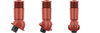 Kominek Wentylacyjny IZOLOWANY WYRZUTNIA fi125mm do blachy trapezowej  T18 CZERWONY RAL 3009