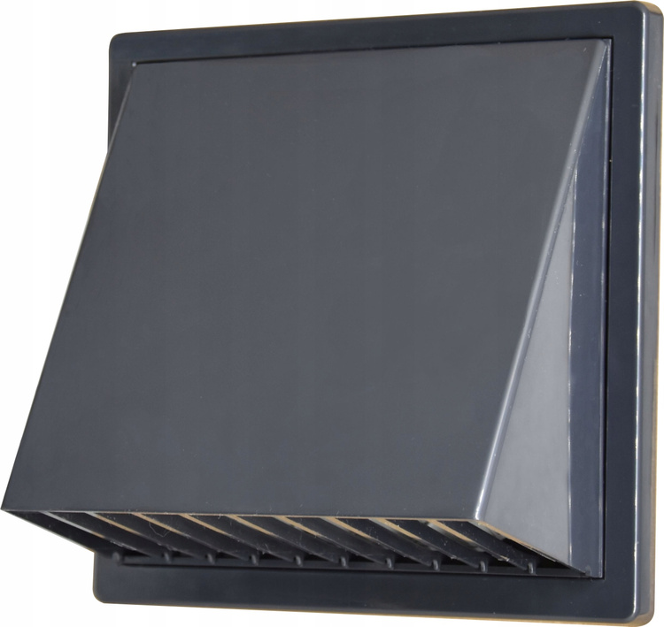 Wylot ścienny Kratka wentylacyjna z OKAPEM fi 150 - GRAFIT