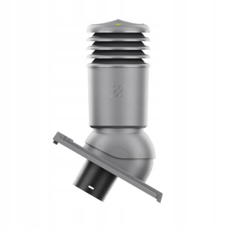 Kominek wentylacyjny IZOLOWANY do dachówki DOMINO SZARA/ŁUPEK ANGOBA fi125