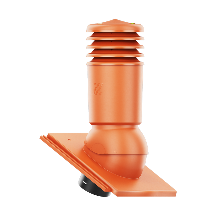 Kominek wentylacyjny IZOLOWANY do dachówki KAPSTADT PLANAR CZERWONY fi125